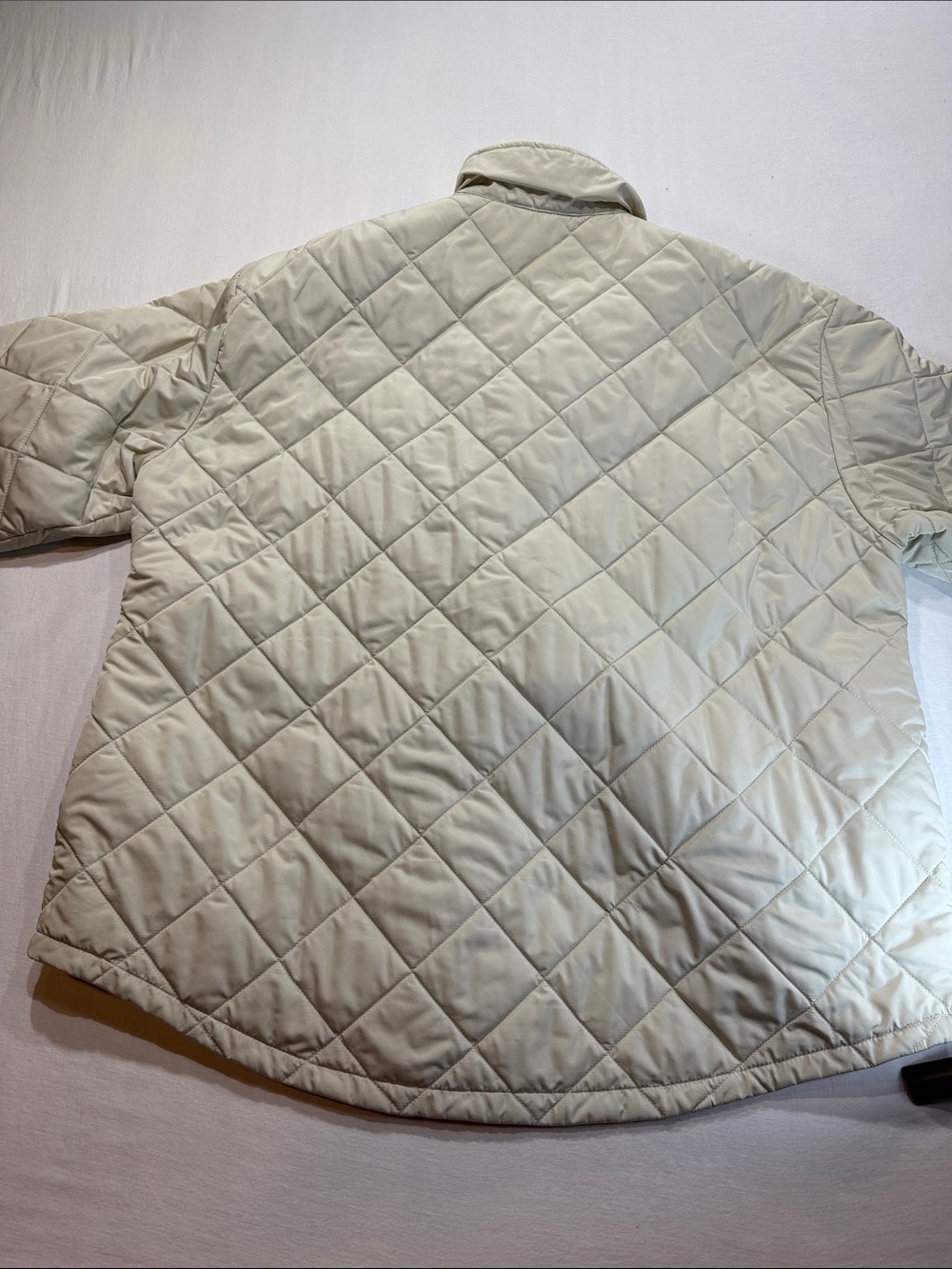 Free Country Quilted Cream Puffer Shirt-Jacket - Picture 6 of 9